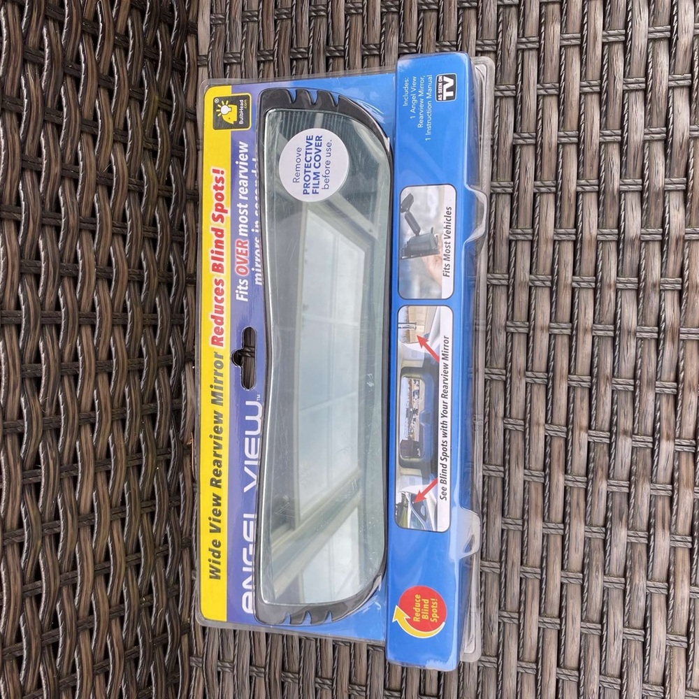 Wide View Rearview Mirror - Black